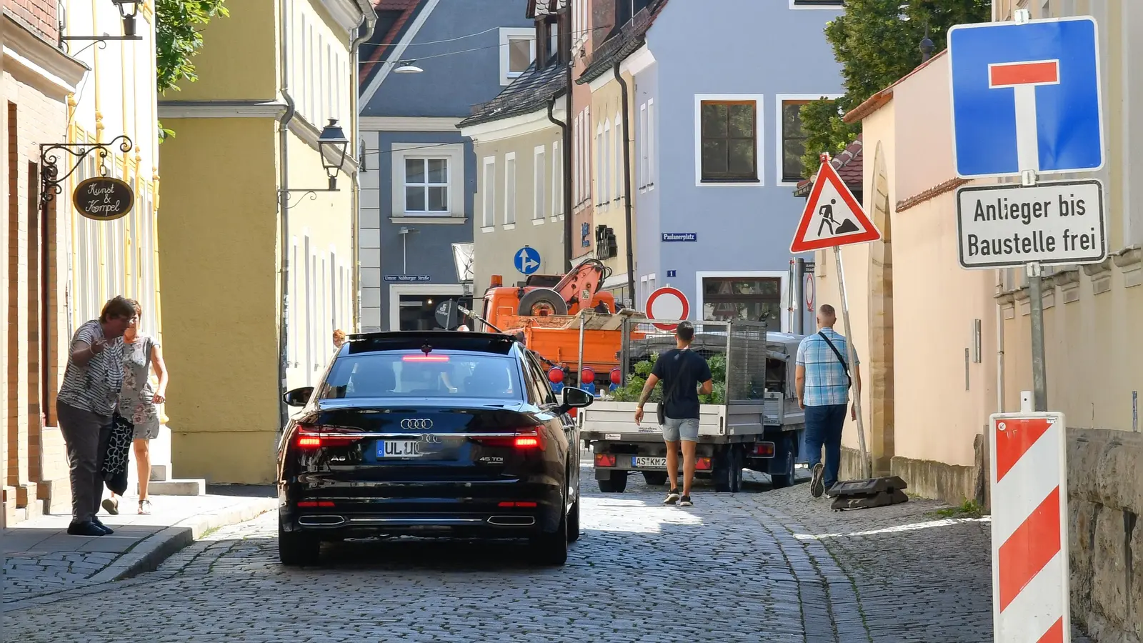 Die Paulanergasse in Amberg ist am Samstag voraussichtlich für mehrere Stunden gesperrt. (Archivbild: Petra Hartl)