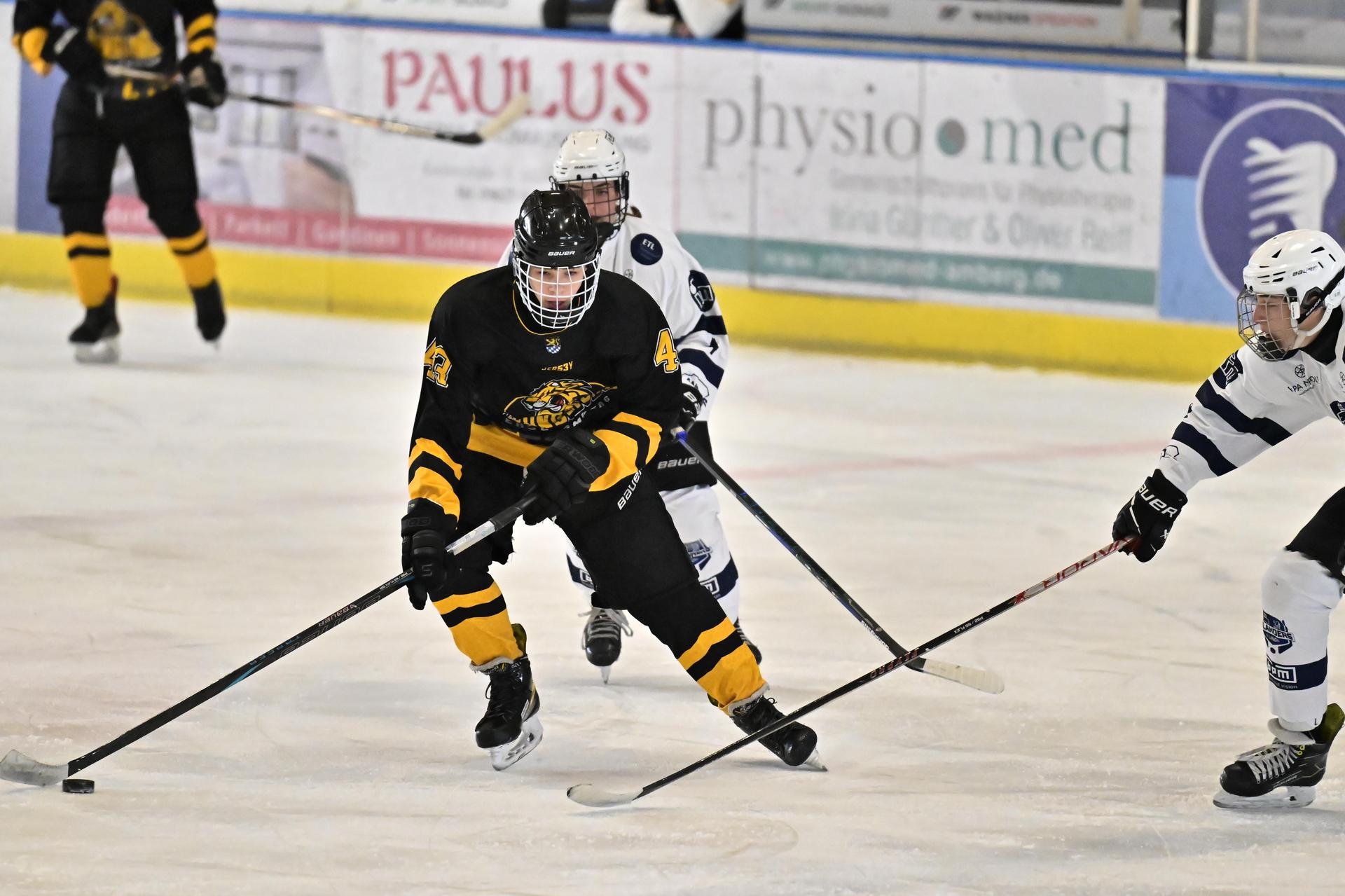 Eishockey Landesliga-Meisterschaft der U17 mit ERSC Amberg.  (Bild: Hubert Ziegler)