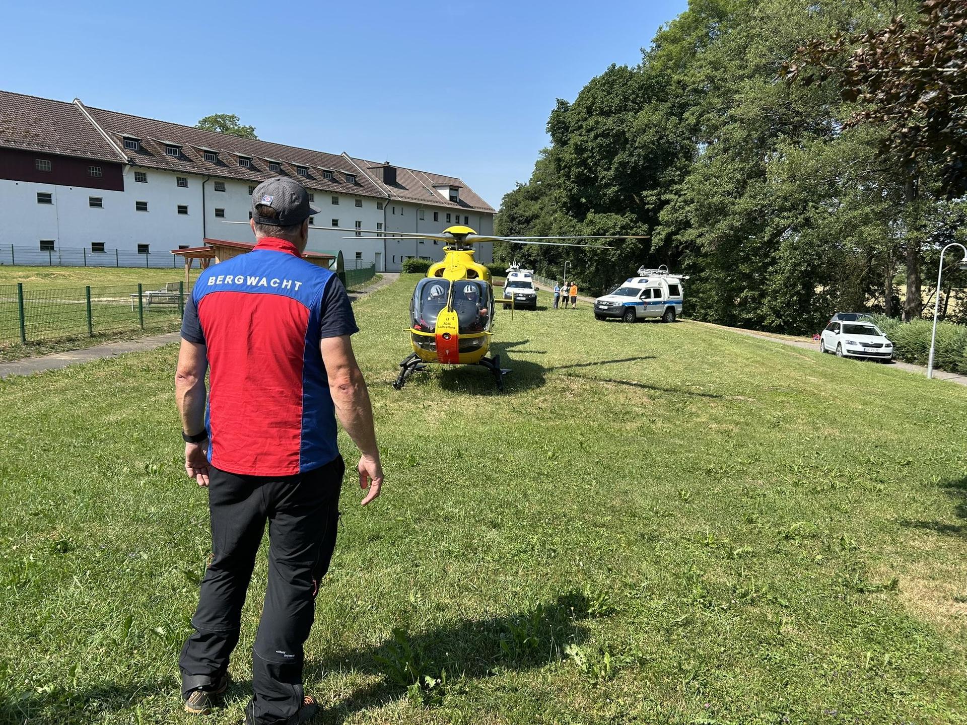 Einsatz beim Kletterunfall bei Auerbach. (Bild: Bergwacht Amberg)