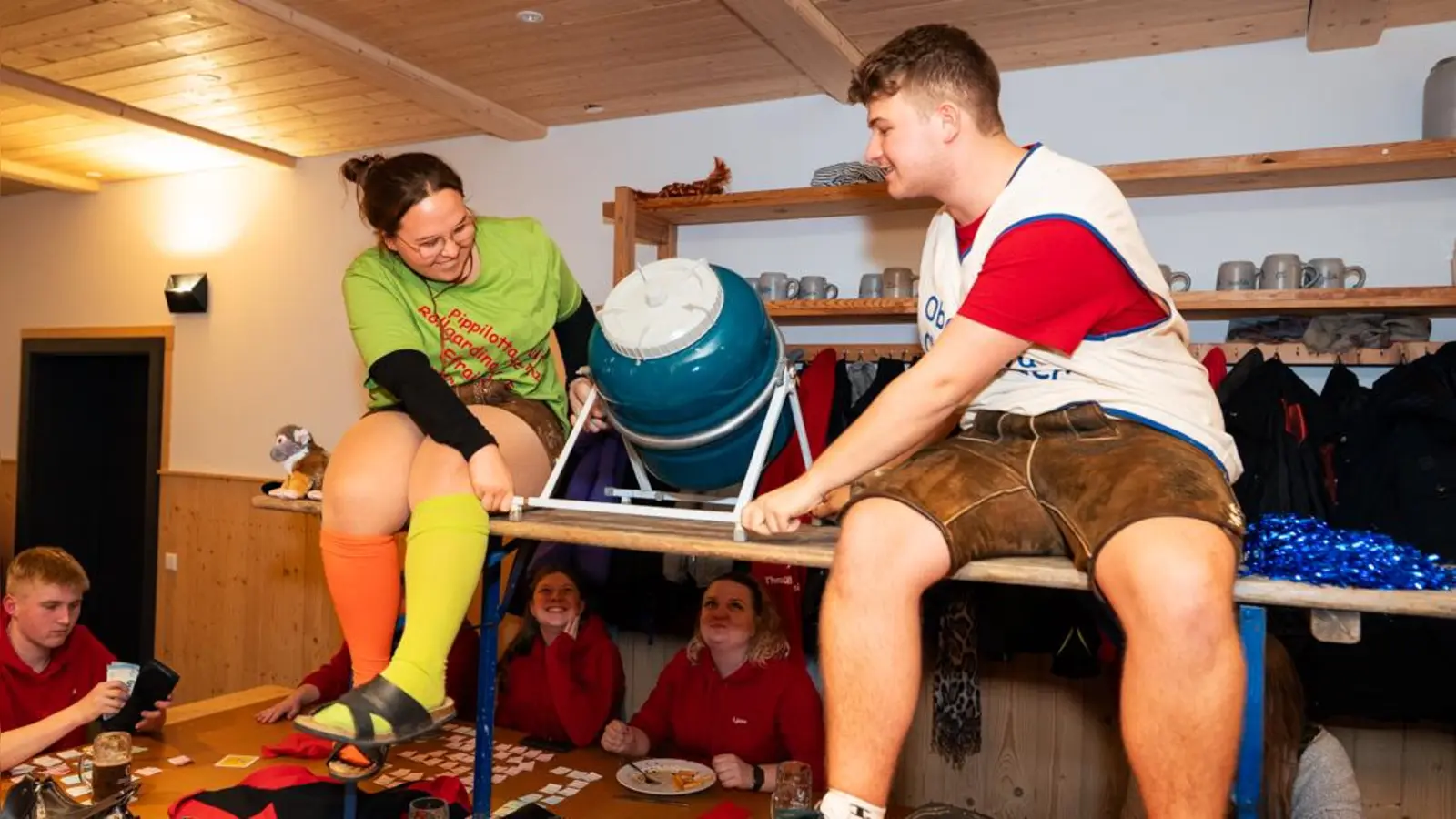 Endspurt bei der Thansüßer Kirwa am Montag.  (Bild: Hannes Stock)