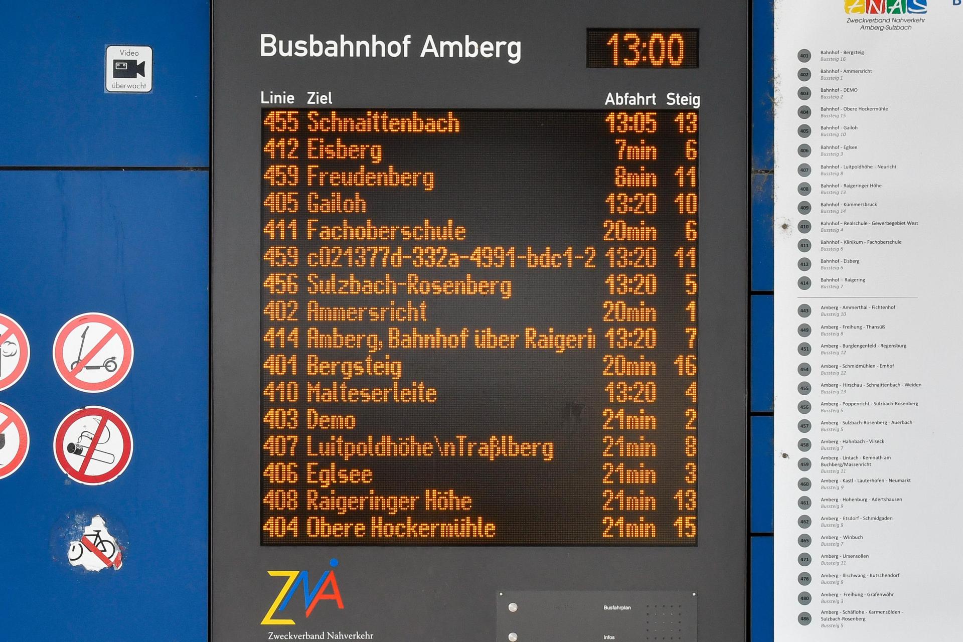 Die Linie 449 zwischen Amberg und Thansüß erfährt vom 4. bis 10. August 2025 eine Fahrplanänderung. (Symbolbild: Petra Hartl)