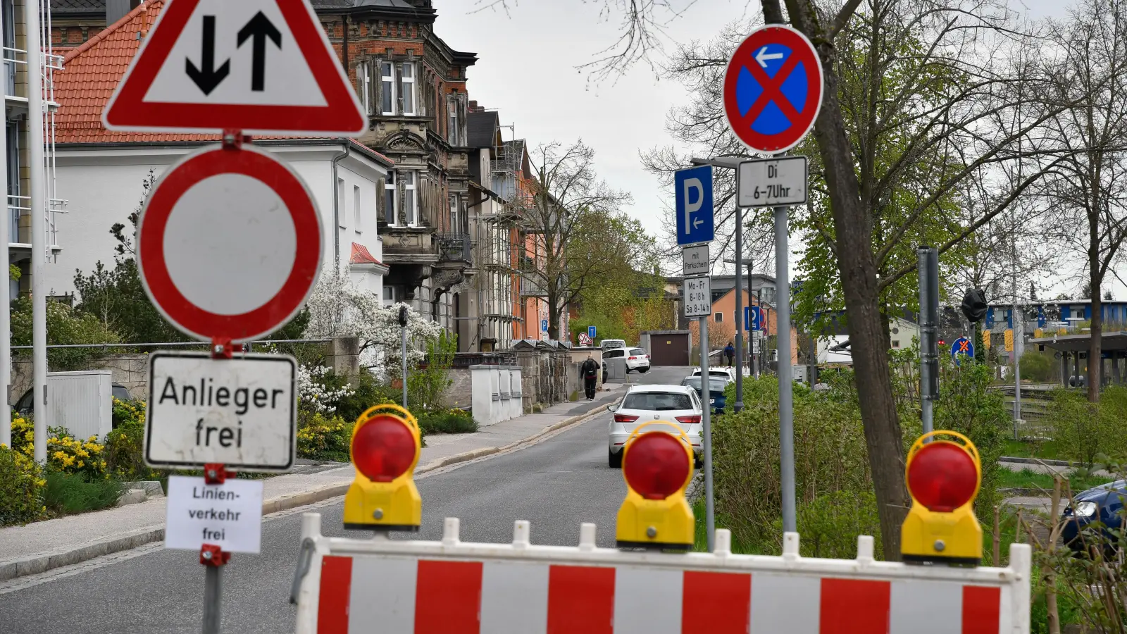 Die Ruoffstraße in Amberg wird gesperrt.  (Archivbild: Petra Hartl)