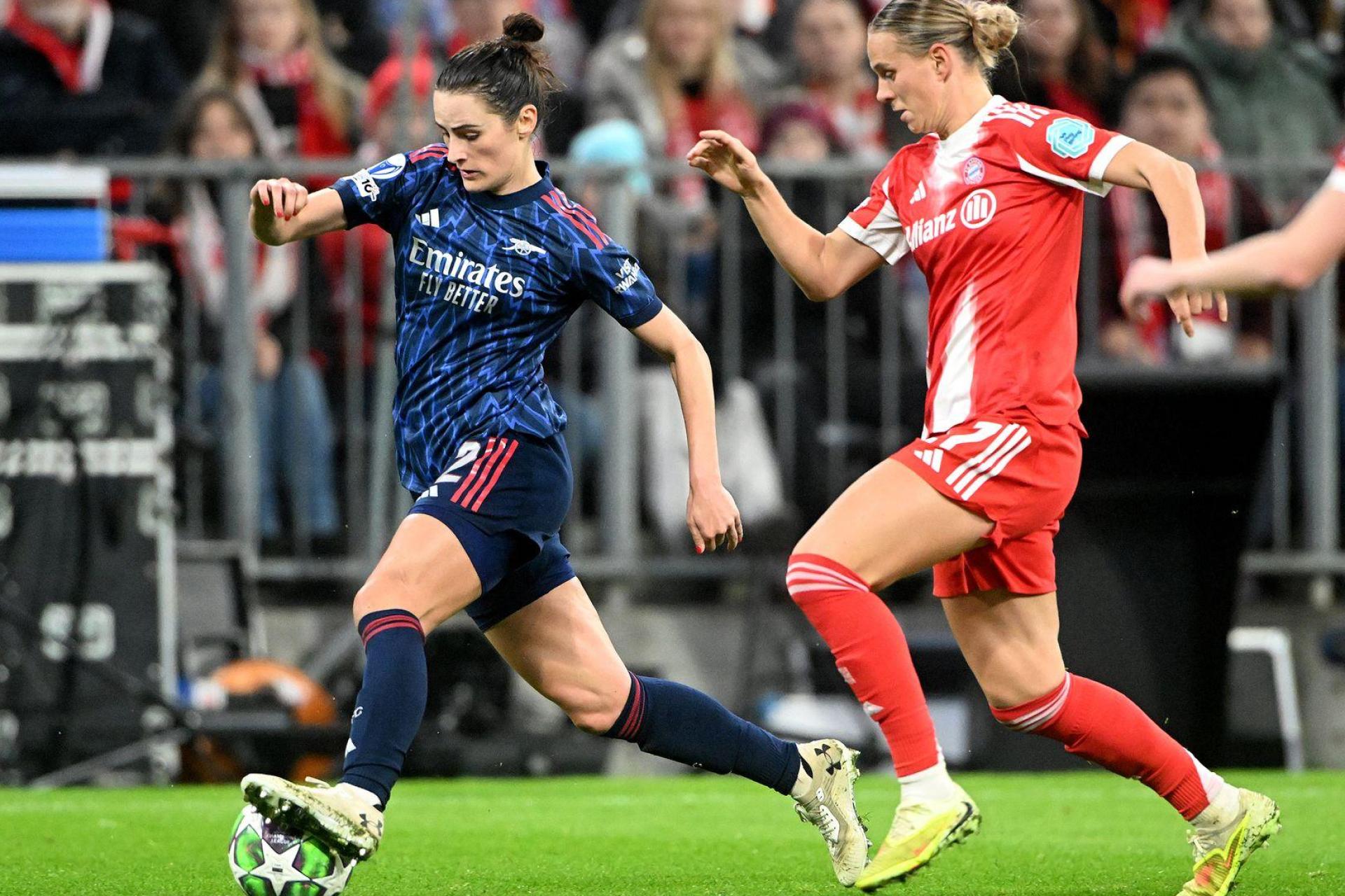 Spielerin des Spiels: Klara Bühl war einmal mehr Vorbereiterin gegen den FC Arsenal.  (Bild: Jens Niering/dpa)